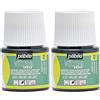 PEBEO - Vernice Trasparente per Vetro Vitrea 160°C - Verde Smeraldo - 45 ML (Confezione da 2)