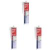 Fischer Sigillante Multiuso Acrilico SA 310 Grigio, Ideale per Supporti Porosi, Muro, Legno, Cartongesso, Inodore, 9387 (Confezione da 3)