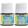 PEBEO - Vernice Trasparente per Vetro Vitrea 160°C - Blu Turchese - 45 ML (Confezione da 2)