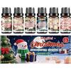 MagiSel Oli Essenziali Natale per Diffusori, Set di 6 Oli Profumati Aromaterapia, Olio Essenziale Puri Naturali per Profumo Casa - 6 Flaconi da 10ml