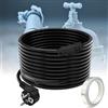 JAOGAUS Cavo Riscaldante Antigelo, Cavo Riscaldante con Termostato 25W/M, Cavo Riscaldante Auto-Regolante, Riscaldamento Tracciante per Tubazioni dell'Acqua, Tubi in Metallo/Plastica per Casa, Rubinetto, 12M