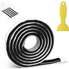 Megcdtr Filo tondo butilico nero, 8 mm x 4 m, nastro adesivo butilico con piccolo raschietto per auto, camion, finestre, parabrezza