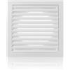 ABOUT VENT Ø 125mm Griglia Ventilazione in Plastica ABS Bianca con Zanzariera e Flangia - Griglie Aerazione Rettangolari