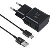 OERYIEG Caricabatterie Rapido di Rete USB C per Samsung Galaxy A17 A16 A15 A14 A56 A55 A54 A53 A36 A35 A26 A25 A05s S22 S21 S20 S8+ S9+ S10+ S10e S9 S8 con Cavo Type C da 1.5m