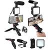 XiNOWY Kit video per smartphone professionale, kit per telefono, include luce LED, microfono, supporto e treppiede, compatibile con iPhone, Android, Youtube, TikTok, Vlog, Live Streaming
