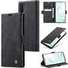 Sojlecyu Cover per Samsung Galaxy Note 10 Custodia, a Libro Portafoglio in Premium Pelle PU Porta Carte Flip Case Supporto Protezione Case Cover per Samsung Galaxy Note 10, Nero