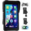 SIXWIN Senza Fili Schermata Carplay Per Moto, Portatile CarPlay & Android Auto Per Moto, 5 Pollici Impermeabile IP68 Touchscreen,Supporto Doppio Bluetooth, Navigazione GPS,Siri,G00gle(Verticale)