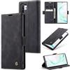 Sojlecyu Cover per Samsung Galaxy Note 10 Plus Custodia, a Libro Portafoglio in Premium Pelle PU Porta Carte Flip Case Supporto Protezione Case Cover per Samsung Galaxy Note 10 Plus, Nero