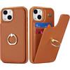 SailorTech per iPhone 7/8/SE Custodia con Portacarte e Supporto per Carta di Credito - Marrone