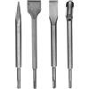 Retoo SDS Plus, set da 4 pezzi, 250 mm, scalpello per piastrelle, a punta, a punta, per calcestruzzo, mattoni, colla, asfalto, accessori per impatto