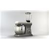 Herzberg, Robot Petrin Multifunzione, Blender in Vetro, Potenza max 1200 W, Regolazione 6 velocità, Capacità ciotola 6.5L, Acciaio Inox, Colore Rosso