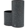 H&H Ceppo Porta Coltelli e Porta Mestoli in Polipropilene Colore Effetto Granito Grigio e Bianco con Listelle in Polipropilene Forma Sagomata 11x22Hcm