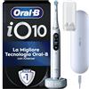 Oral-B Spazzolino Elettrico Ricaricabile iO 10 Bianco, 1 Spazzolino Elettrico, 1 Testine di Ricambio, Custodia Da Viaggio Ricaricabile, iO 10, Pulizia Denti, Sensore di Pressione, Gengive Protette