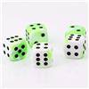 WeLoveBeads d6 dadi neon verde/nero - fatto in germania! - 5 pezzi