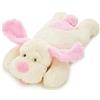MorisMos Cane di peluche XXL, lungo 80 cm, grande, morbido, rosa, per cane di peluche, giocattolo di stoffa, gigante, riempito, cane di peluche, regalo per Natale, compleanno, per neonati, bambini