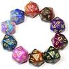 SmartDealsPro Confezione da 10 dadi poliedrici D20 a 20 facce per giochi da tavolo DND RPG MTG (colore glitterato)