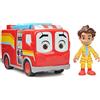 Firebuds Disney Junior Firebuds, Bo and Flash, Action Figure and Fire Truck Vehicle with Interactive Eye Movement, Kids Toys for Boys and Girls Ages 3 and up!