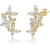 Meissa Farfalla orecchini a perno con zirconia Orecchini da donna fantasia carino orecchini brillantini regalo di compleanno per la madre, Oro