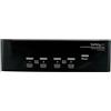Startech.Com Switch Kvm Doppio Monitor VGA DVI 4 Porte USB con Audio e Hub USB 2.0