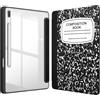 Fintie Hybrid Slim Case for Samsung Galaxy Tab S8 Plus 2022/S7 FE 2021/S7 Plus 2020 12.4 Inch with S Pen Holder, Shockproof Cover with Clear Transparent Back Shell, Auto Wake/Sleep, Composition