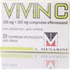 A.MENARINI IND.FARM.RIUN.Srl VIVIN C 330MG + 200MG 20 COMPRESSE EFFERVESCENTI A.MENARINI