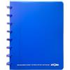 Atoma - Quaderno A5 con anelli - 72 fogli staccabili (144 pagine) con margine - Copertina in polipropilene riciclabile (blu - a quadretti (5 x 5 mm))