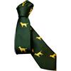 ADAMANT Cravatta GauLand con cane, Golden Retriver, colore originale verde, antimacchia, cucita a mano