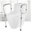 Ayolofei Supporto per WC regolabile in altezza, 65-75 cm, con braccioli per anziani disabili e donne incinte