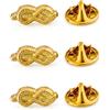 COOLMETALJACKET Set di tre spille Lago d'Amore FrancaMassoneria | Spilla Massonica | Gioiello Spilla 15 mm Simbolo Massonico Dorato, Unique, Zinco