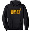 Regalo di papà per essere padre con figl Papà al potere di 2 padre con 2 figli Retro due volte papà Felpa con Cappuccio