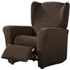 Zebra Technologies Zebra Textil Betina Fodera per Poltrona Elasticizzata, Tela, Marrone, Sillón Relax 1 Plaza
