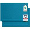 Komfortec Set di 2 tappetini da bagno in spugna, lavabili, 800 g/m² e 100% cotone, assorbenti e ad asciugatura rapida, 50 x 80 cm, Turchese