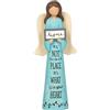 Blossom Bucket 211-13051 I'ts What is in your heart Angel with Home Sign Figurine, altezza 15,2 cm