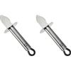 Fackelmann Coltellino per Ostriche con Paradito, Acciaio Inox, Argento (Confezione da 2)