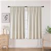 Joydeco Tende bohémien beige, lunghezza 160 cm, 2 pannelli, super morbide, stile bohémien, con nappe, tende semitrasparenti con filtraggio della luce, per camera da letto e soggiorno (tasca per