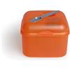 Excelsa Take Away Contenitore Porta Insalata, Polipropilene, Arancio, Grigio, 14x14x11 cm