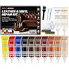 Endhokn Kit Riparazione Pelle12 Colori Facile da Usare Colori Abbinabili | Kit Riparazione Vinile per Divani Mobili Sedili Auto Giacche Ripara Graffi, Tagli, Strappi, Fori, Lacerazioni (20ml*12)
