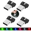 LEZED Luci d'atmosfera a LED per Auto Universale 7 Colori Mini Luci LED Interne Auto Regolabile Luci Interne Auto LED per Automobili, Computer Portatili, Potenza Mobile