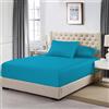 MistyMorning Lenzuolo con angoli extra profondi da 40 cm, lenzuola da letto in cotone egiziano con 200 fili per pollice quadrato, biancheria da letto e lino morbido e di alta qualità (verde acqua