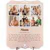 nagu® Mum. Birthday Gift for Mum. Personalised Photo Frame for Mother's Day. Large Wooden Gift Card, 30 x 22 cm, for Personalised Presents. Includes adhesive letters and numbers