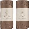 S SENSY Sensy Premium - Confezione da 2 cordoncini in poliestere da 2 mm, 230 metri, 100% polipropilene, per macramè, 2 mm, per uncinetto, macramè, uncinetto, filo per lavori a maglia, regalo per lavori a