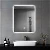 MYGIIVOVO Specchio da parete per bagno, con illuminazione, specchio con luce LED, interruttore touch e 3 colori dimmerabili (60 L x 45 B)