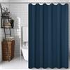 CXTAI Tenda da Doccia 180 x 180 cm, Antimuffa, Lavabile, Idrorepellente, 100% Poliestere, con 12 Ganci - Blu
