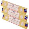 NKlaus 3X Satya Nag Champa Californian White Sage Bastoncini di incenso 45g - Räucherwerk fatto a mano con profumo chiarificante per meditazione, rituali e purificazione