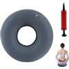 Cbofeixg 1 Pz Cuscino Gonfiabile Seduta Ortopedico, 34 cm Cuscino Ciambella | Antidecubito AnelloCuscino Emorroidi Donna Uomo,Cuscino Sedia Ufficio Sedie a RotelleCuscino Coccige Sedile Emorroidi + Pompa