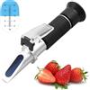 Fyearfly Rifrattometro Brix 0-20, Misuratore Portatile per Lo Zucchero Rifrattometro Professionale per Succo D'Uva Con Scala 0-20% E Atc, per Succhi di Frutta, Vino E Birra