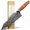 Freelander Coltello Giapponese Kiritsuke in Acciaio VG10 con Motivo Damasco, Coltello da Cucina Professionale Affilato con Manico in Legno Ergonomico, Ideale per Carne, Pesce e Verdure