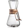 Chemex CM-1C Vaso per Caffettiera (1-3 Tazze), in Vetro con Collo in Legno