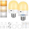 AUAUY Lampadina LED E27, Magnetica Staccabile Lampadine LED E27, Lampadina Ricaricabile Magnetica USB Con Telecomando, Lampade Non Cablate con 3 Temperature di Colore, Ricaricabili, Dimmerabili 2 PACK
