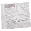 QUARKZMAN 200pz Fogli di Carta Cerata Fogli Quadrati 7,09 x 7,09 Bianco | Carta da Avvolgimento Alimenti, Carta Forno, Stile Vecchio Giornale, per Sandwich, Cestino Picnic Pane Hamburger Cucina
